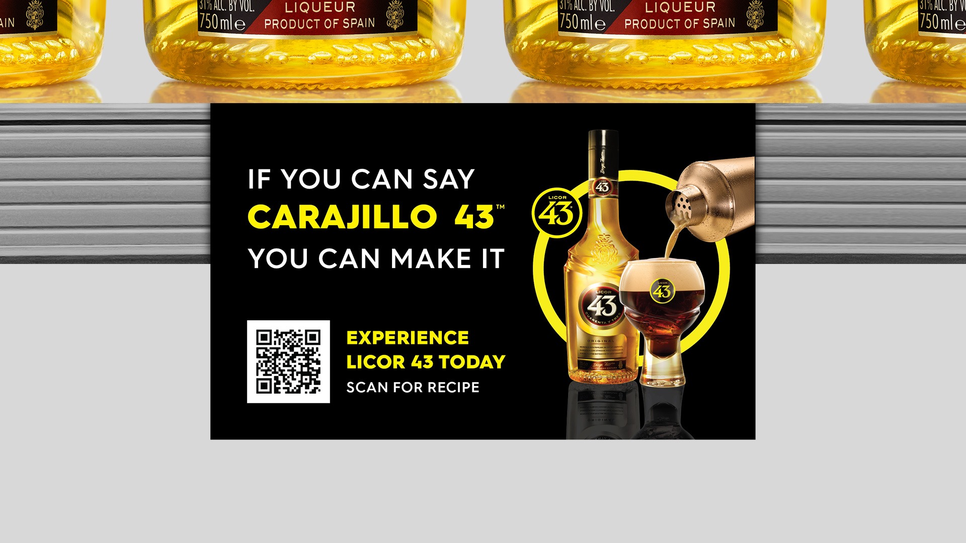 Licor 43 Shelf label mockup